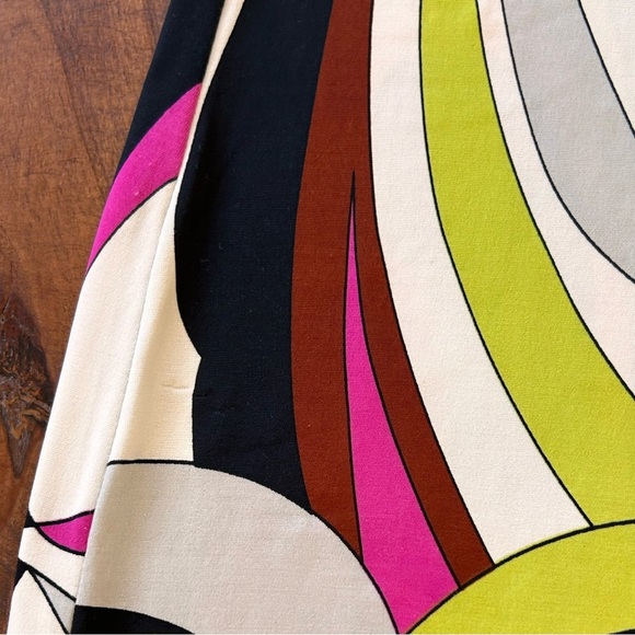 Analili Geometric Print Dress XS | Retro Mod Psychedelic Colorful Shift Dress - Picture 5 of 9